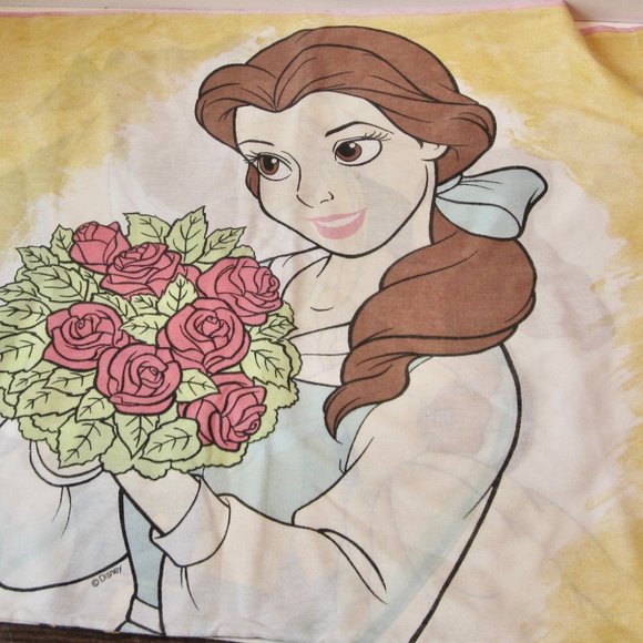 VTG Disney Beauty and the Beast 2 Standard Pillowcases Reversible Images HTF - Picture 7 of 8